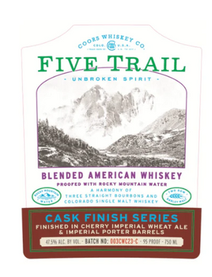 Five Trail Cask Finish Series Finished in Cherry Imperial Wheat Ale & Imperial Port Barrels Blended American Whisky at CaskCartel.com