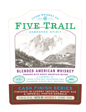 Five Trail Cask Finish Series Finished in Cherry Imperial Wheat Ale & Imperial Port Barrels Blended American Whisky