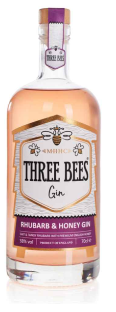 Three Bees Rhubarb & Honey Gin | 700ML at CaskCartel.com