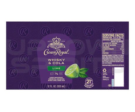 Crown Royal Whisky & Cola Lime | (4)*355ML at CaskCartel.com