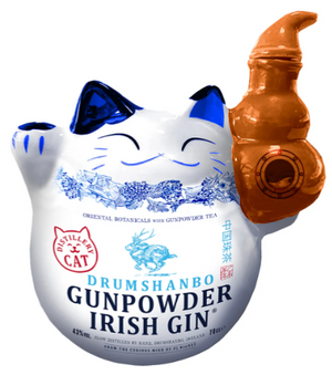 Drumshanbo Ceramic Cat Gunpowder Irish Gin | 700ML at CaskCartel.com