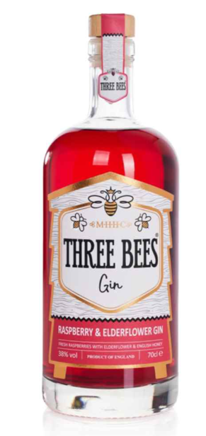 Three Bees Raspberry & Elderflower Gin | 700ML