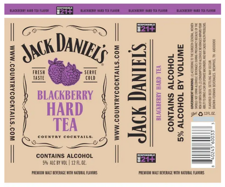 Jack Daniel's Country Blackberry Hard Tea Cocktails | 355ML at CaskCartel.com 2