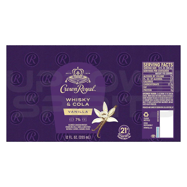 Crown Royal Whisky & Cola Vanilla | (4)*355ML at CaskCartel.com