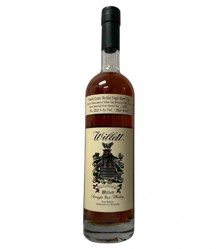 Willett Family Estate 12 Year Old Single Barrel #1447 "Mustache Maniacs" 112 Proof Kentucky Straight Rye Whiskey at CaskCartel.com