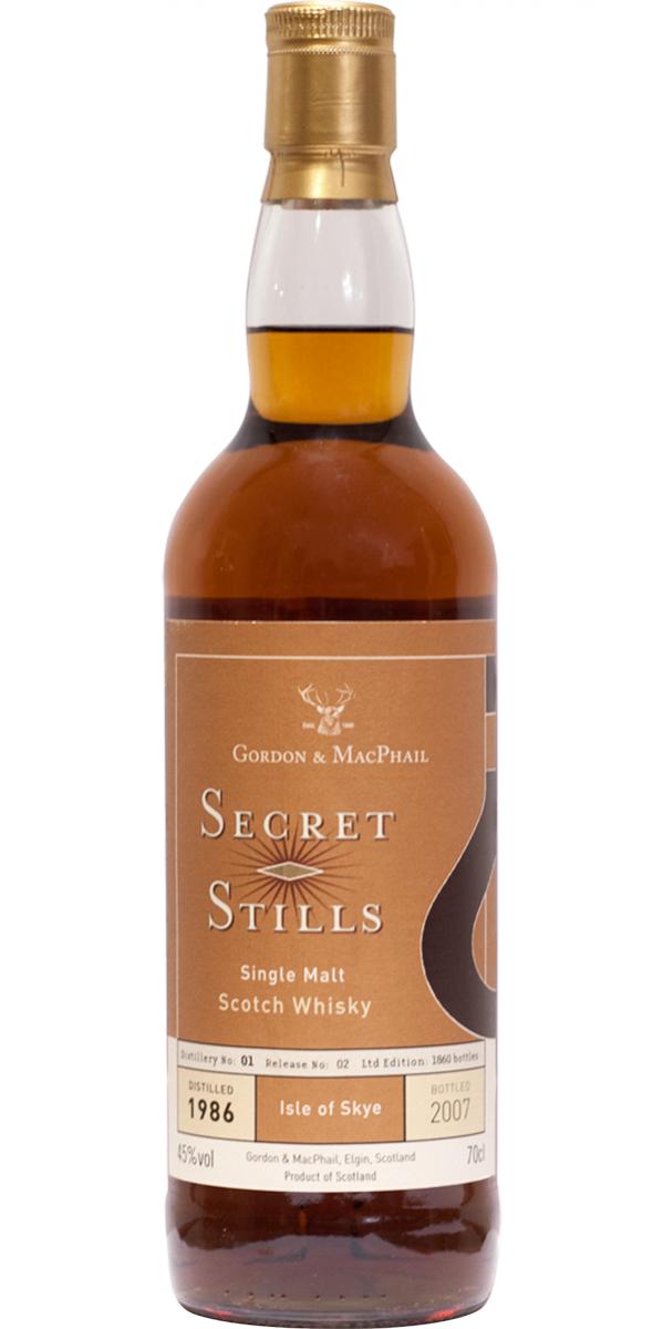 Secret Stills Isle of Skye Talisker 21 Year Old Gordon & MacPhail BTLD 2007 First Fill Sherry Single Malt Scotch Whisky