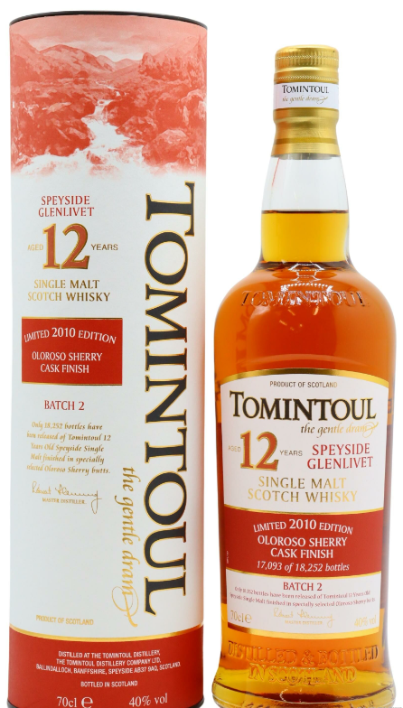 Tomintoul 12 Year Old Oloroso Sherry Cask Batch #2 2010 Single Malt Scotch Whisky | 700ML at CaskCartel.com