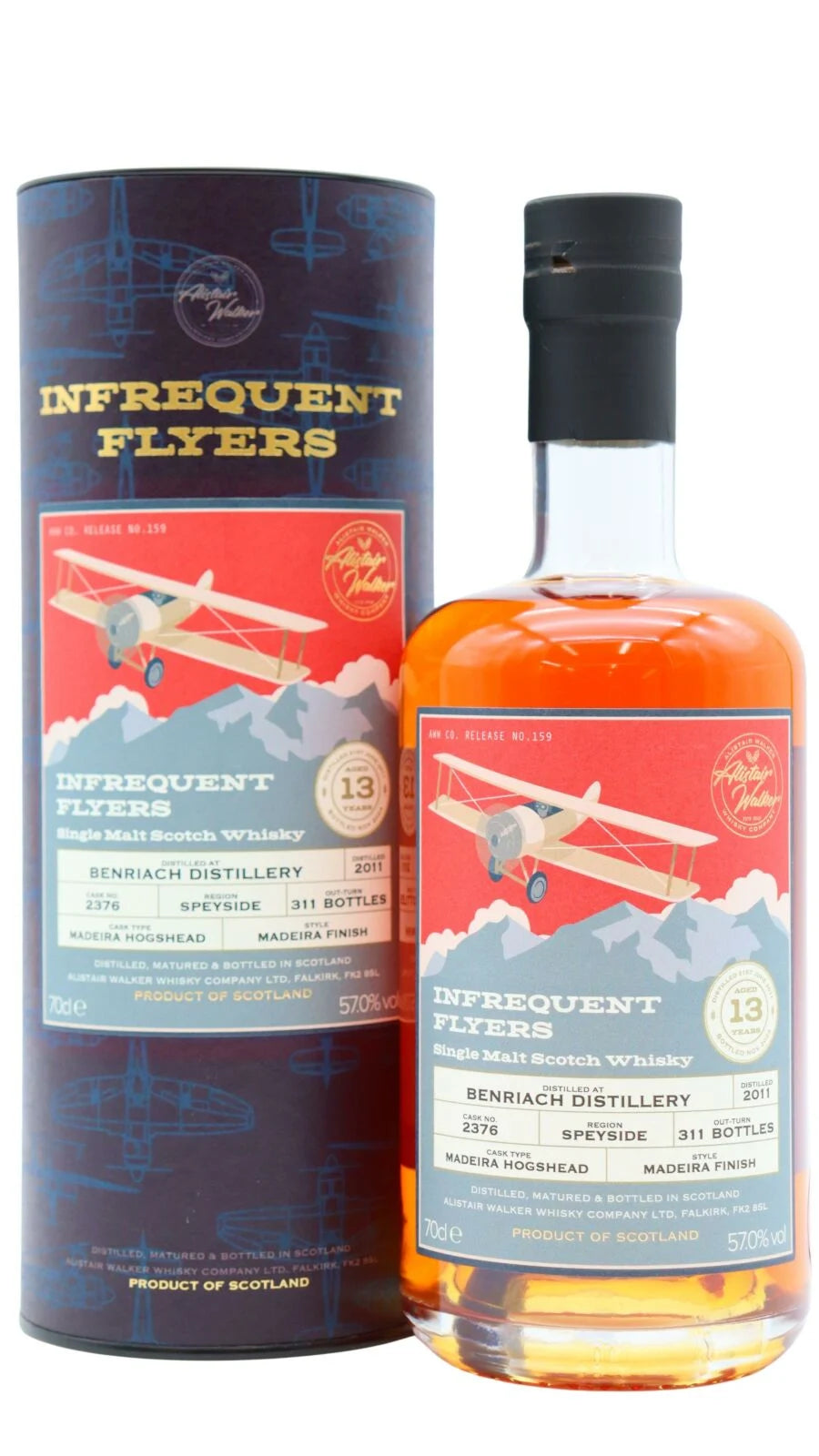 Benriach Infrequent Flyers 13 Year Old 2011 Vintage - Single Cask #2376 Single Malt Scotch Whisky | 700ML at CaskCartel.com