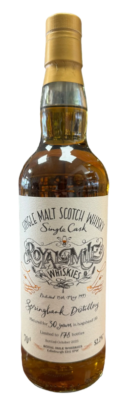 Springbank Distillery 30 Year Old Single Cask Royal Mile Whiskies - Single Malt Scotch Whisky | 700ML at CaskCartel.com