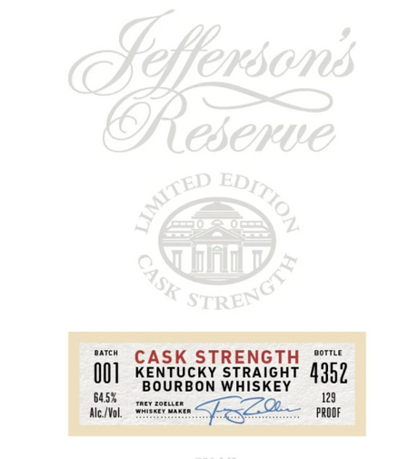 Jefferson’s Reserve Limited Edition Cask Strength Bourbon Whiskey at CaskCartel.com