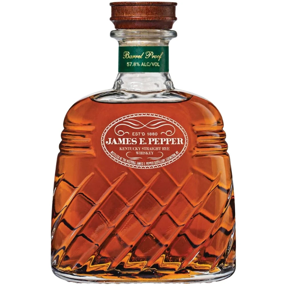 James E. Pepper Decanter Barrel Proof Kentucky Straight Rye Whiskey at CaskCartel.com