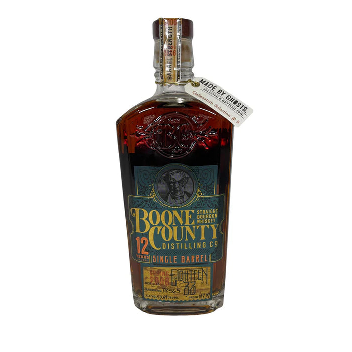 Boone County 12 Year Old Single Barrel Barrel Strength Bourbon Made by Ghosts Gallenstein #5 pick 107.38 Proof