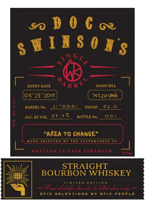 Doc Swinson’s Single Barrel Straight Bourbon Whiskey at CaskCartel.com