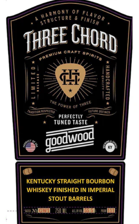Three Chord Goodwood Finished in Imperial Stout Barrels Kentucky Straight Bourbon Whiskey