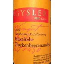 2005 | Weingut Alexander Gysler | Weinheimer Kapellenberg Huxelrebe Trockenbeerenauslese at CaskCartel.com