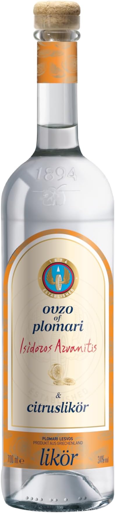 Ouzo of Plomari Citrus Liqueur | 700ML at CaskCartel.com