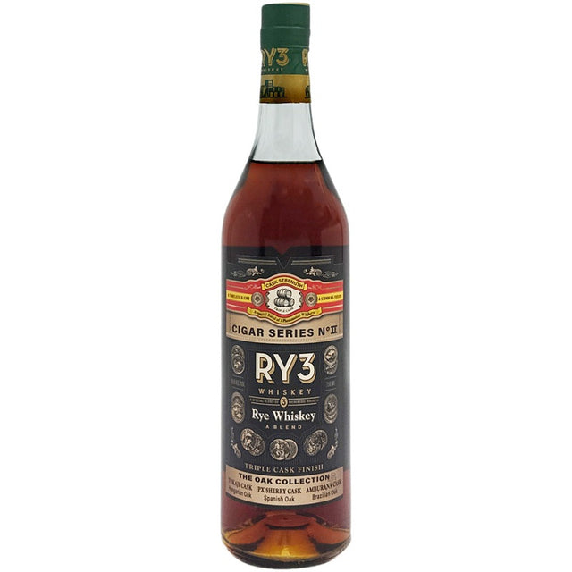 RY3 Cigar Series No II The Oak Collection Triple Cask Finish Rye Whiskey at CaskCartel.com