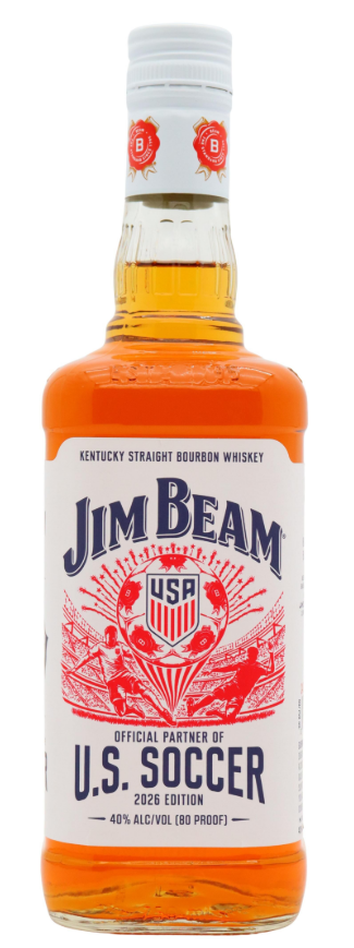 Jim Beam Limited Edition U.S. Soccer 2026 Edition White Label 4 Year Old Kentucky Straight Bourbon Whiskey at CaskCartel.com