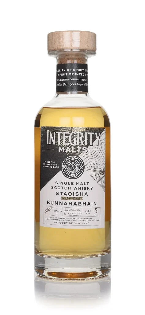 Staoisha (Bunnahabhain) 5 Year Old 2020 - Garrison Brothers Bourbon Cask (Integrity Malts) Single Malt Scotch Whisky | 700ML at CaskCartel.com