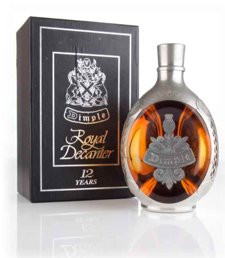 Haig Dimple 12 Year Old Royal Decanter Pewter Scotch Whisky