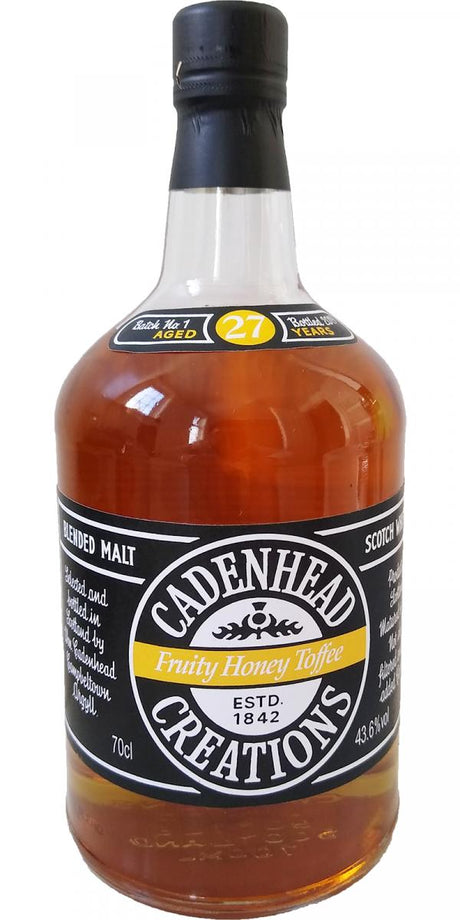 Creations 1991 (Cadenhead's) Fruity Honey Toffee 27 Year Old 2019 Release Blended Malt Scotch Whisky | 700ML at CaskCartel.com