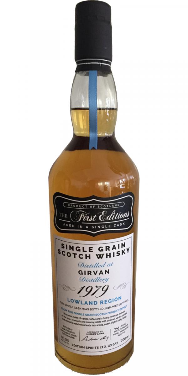 Girvan 1979 (Edition Spirits) The First Editions (Cask #HL 14749) 38 Year Old 2018 Release Single Grain Scotch Whisky | 700ML