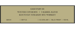 Frank August Case Study #3 Winter Cover Straight Rye Whiskey at CaskCartel.com