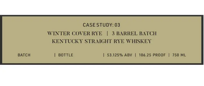 Frank August Case Study #3 Winter Cover Straight Rye Whiskey