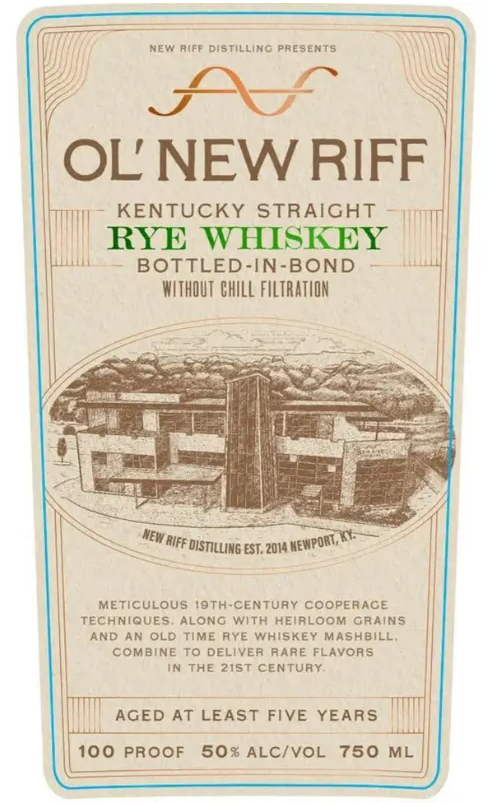 Ol'New Riff Bottled in Bond Straight Rye Whisky