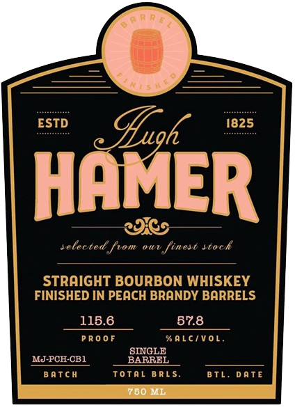 Hugh Hamer Finished in Peach Brandy Barrels Straight Bourbon Whiskey