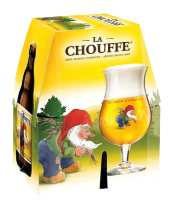 La Chouffe Belgian Blonde Ale Beer | (4)*330ML at CaskCartel.com