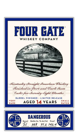 Four Gate Dangerous 14 Year Old Kentucky Straight Bourbon Whiskey at CaskCartel.com