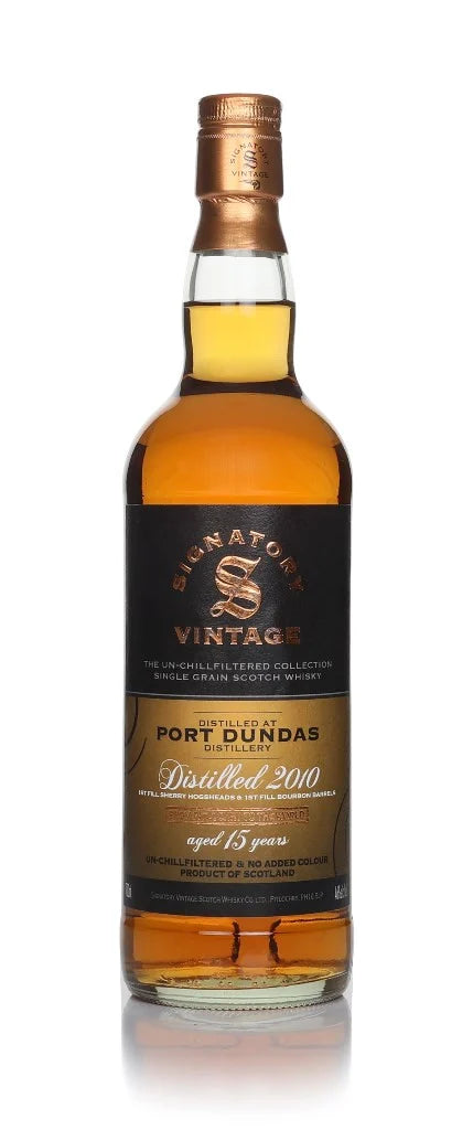 Port Dundas 15 Year Old 2010 - Un-Chillfiltered Collection (Signatory) Single Grain Scotch Whisky | 700ML at CaskCartel.com