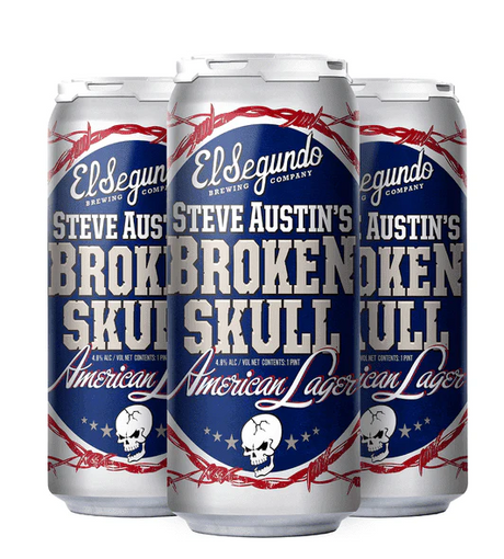 El Segundo Brewing Co. Steve Austin's Broken Skull American Lager Beer | (4)*475ML at CaskCartel.com