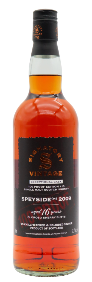 Undisclosed Speyside Signatory Vintage 100 Proof Edition #15 - 16 Year Old 2009 Single Malt Scotch Whicky | 700ML at CaskCartel.com