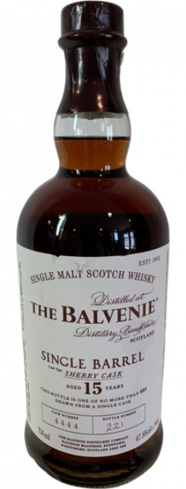 Balvenie 15 Year Single Cask #4445 Single Malt Scotch Whisky