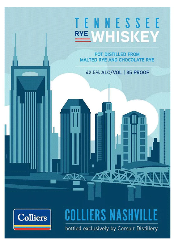 Colliers Nashville Tennessee Rye Whisky