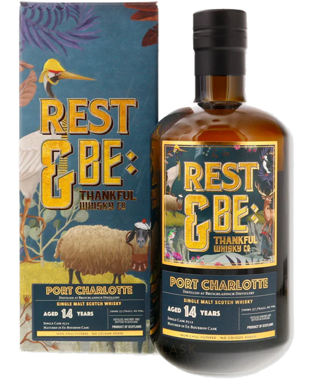 Rest And Be Thankful Single Cask Port Charlotte 14 Year Old Scotch Single Malt Whisky at CaskCartel.com