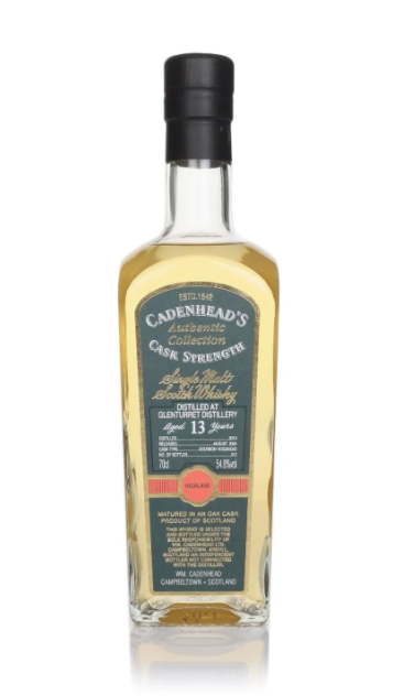 Glenturret 13 Year Old 2010 Cadenhead's Authentic Collection Single Malt Scotch Whisky | 700ML at CaskCartel.com