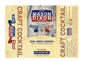 Mason Dixon Basil Ginger Lemonade Craft Cocktail | 355ML at CaskCartel.com
