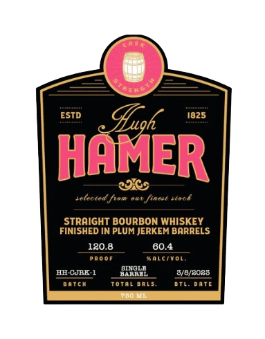 Hugh Hamer Finished in Plum Jerkem Barrels Straight Bourbon Whiskey