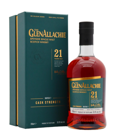 GlenAllachie Cask Strength Batch #7 21 Year Old Single Malt Scotch Whisky | 700ML at CaskCartel.com