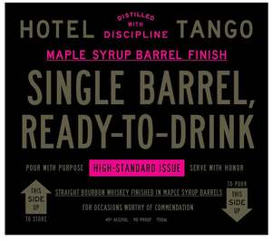 Hotel Tango Single Barrel Maple Syrup Finish Straight Bourbon Whiskey at CaskCartel.com
