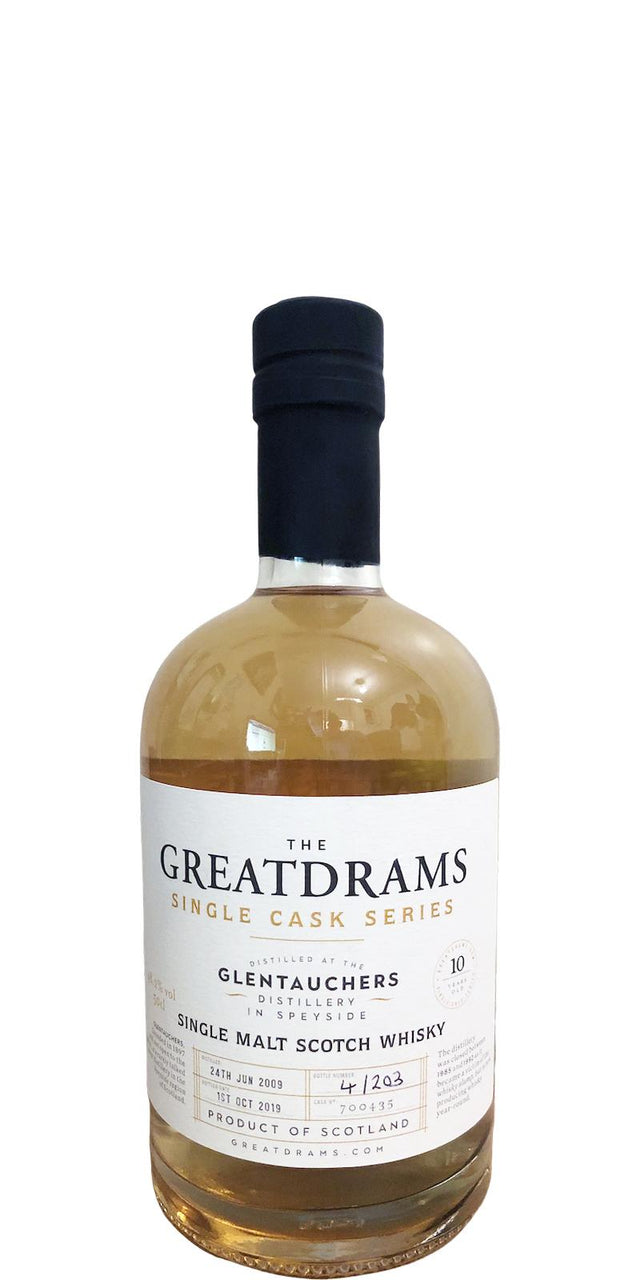 Glentauchers 2009 (GreatDrams) Single Cask Series (Cask #700435) 10 Year Old 2019 Release Single Malt Scotch Whisky | 500ML at CaskCartel.com