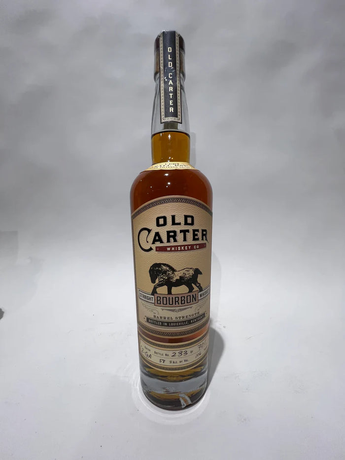 Old Carter Very Small Batch 2-GA Barrel strength Straight Bourbon 116 Proof Bottle 233 of 701