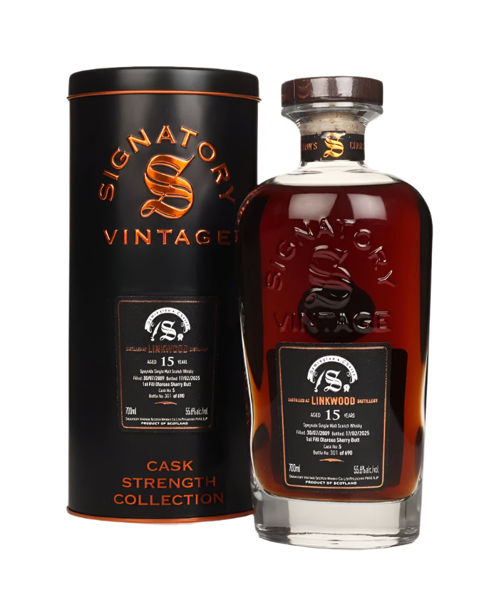 Linkwood 15 Year Old 2009 Cask #5 - Cask Strength Collection (Signatory) Single Malt Scotch Whisky | 700ML at CaskCartel.com