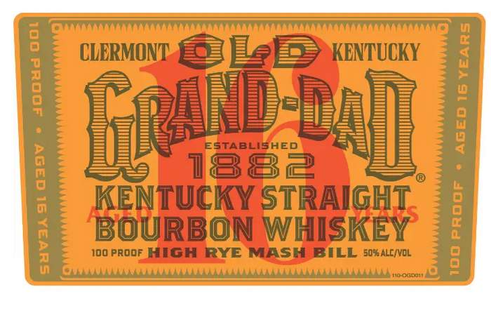 Old Grand Dad 16 Year Old Straight Bourbon Whiskey