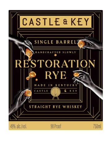 Castle & Key Restoration Single Barrel 2024 Release Straight Rye Whiskey