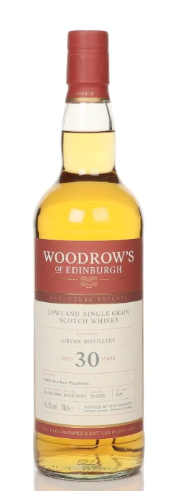 Girvan 30 Year Old 1993 Cask #300525 Woodrow's of Edinburgh Single Grain Scotch Whisky | 700ML