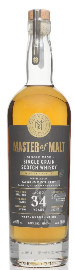 Cambus 34 Year Old 1990 Single Cask Private Label Single Malt Scotch Whisky | 700ML at CaskCartel.com